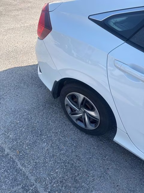 2019 White Honda Civic LX FWD Sedan
