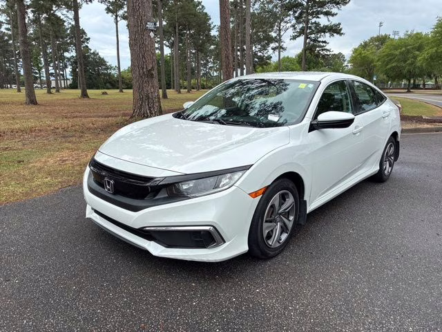 2019 White Honda Civic LX FWD Sedan