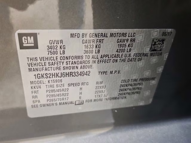 2017 Mineral Metallic GMC Yukon XL Denali 4X4 SUV