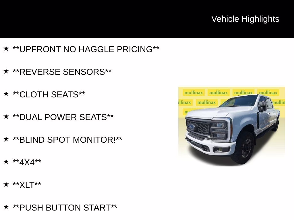 2023 Oxford White Ford Super Duty F-250 SRW XLT 4X4 Truck