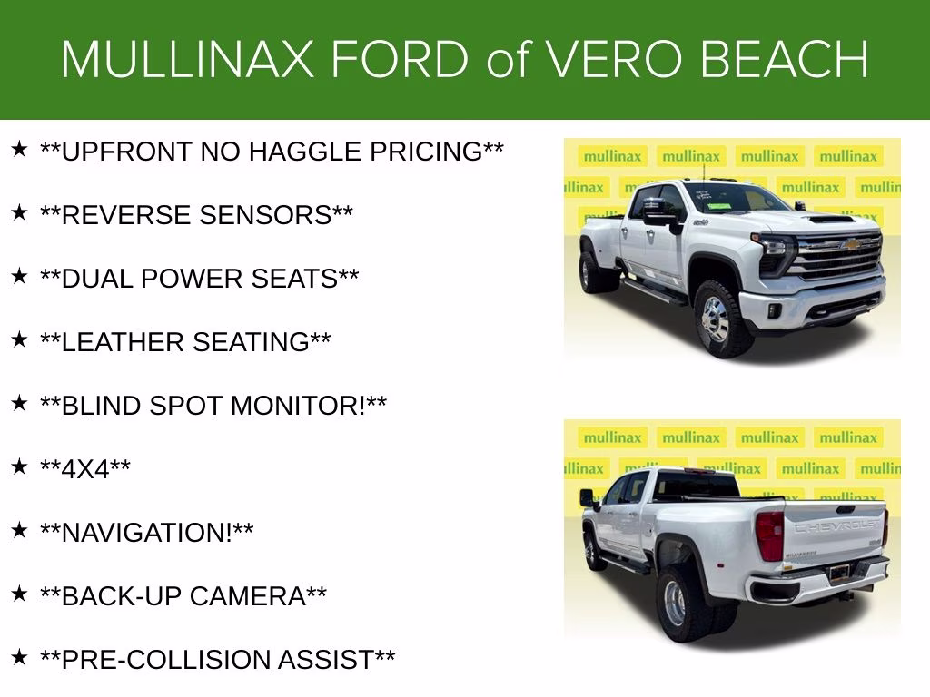 2024 Summit White Chevrolet Silverado 3500HD High Country 4X4 Truck