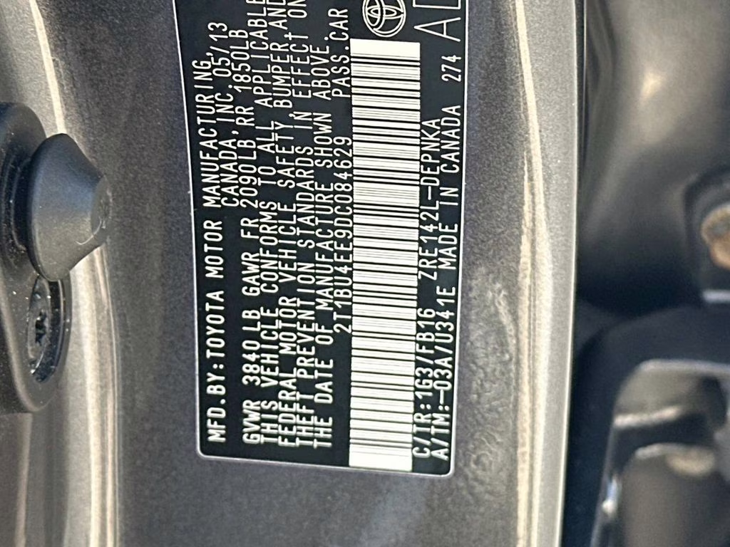 2013 Magnetic Gray Metallic Toyota Corolla LE FWD Sedan