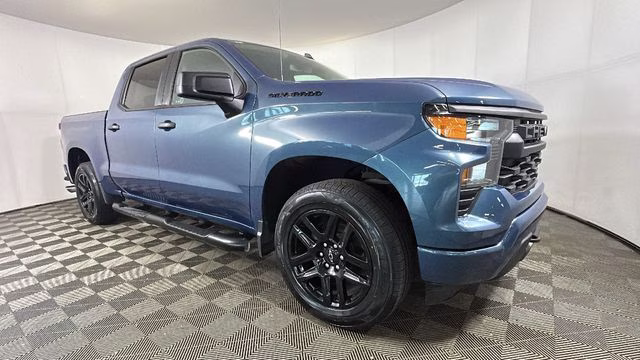 2024 Lakeshore Blue Chevrolet Silverado 1500 Custom 4X4 Truck