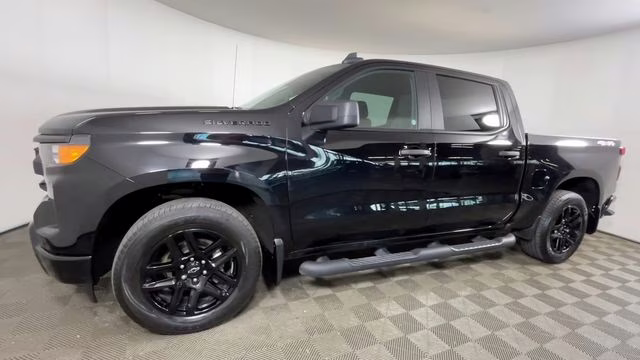 2023 Black Chevrolet Silverado 1500 Custom 4X4 Truck