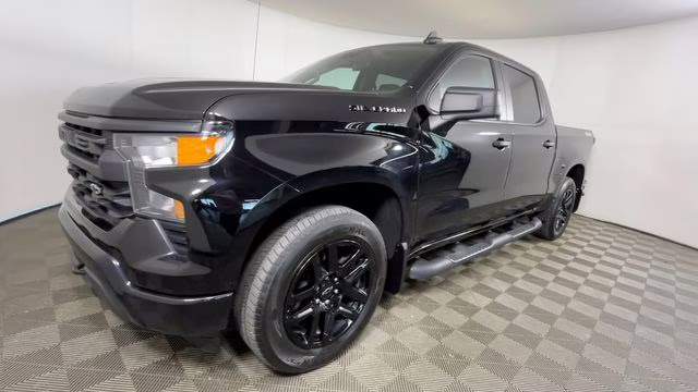 2023 Black Chevrolet Silverado 1500 Custom 4X4 Truck