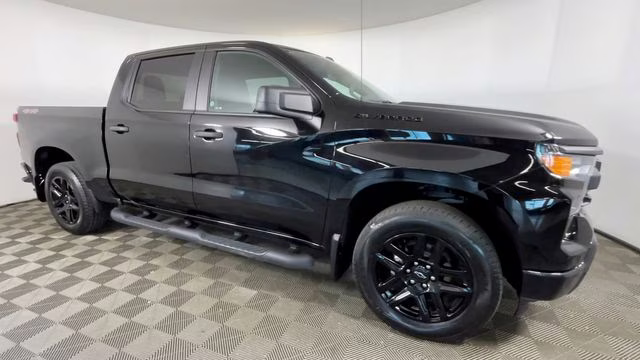 2023 Black Chevrolet Silverado 1500 Custom 4X4 Truck