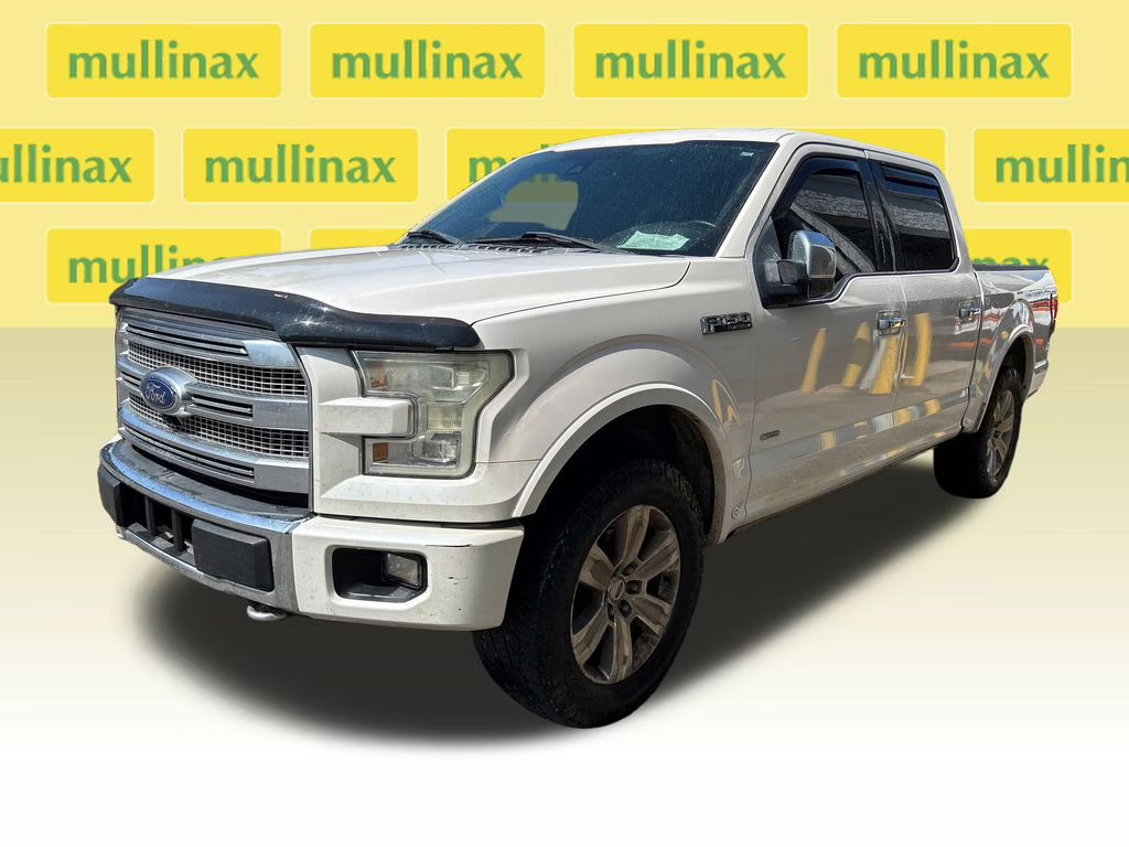 2015 White Platinum Clearcoat Metallic Ford F-150 Platinum 4X4 Truck