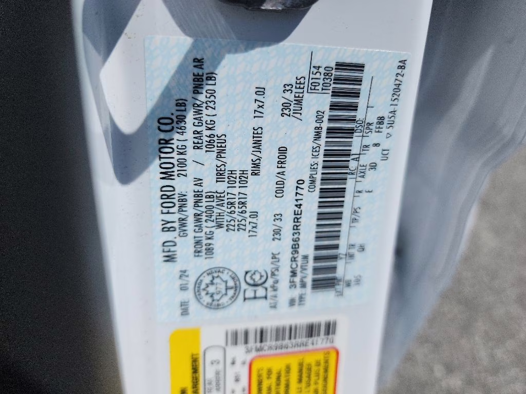 2024 Oxford White Ford Bronco Sport Big Bend 4X4 SUV