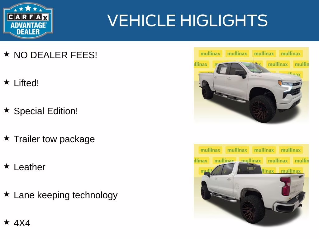 2023 Summit White Chevrolet Silverado 1500 RST 4X4 Truck