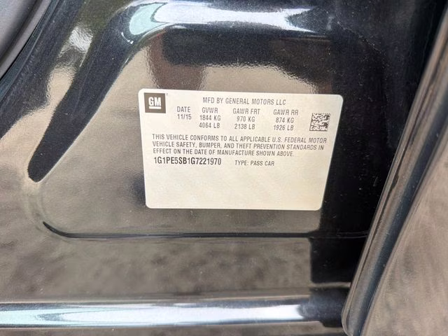 2016 Black Granite Metallic Chevrolet Cruze Limited 1LT FWD Sedan