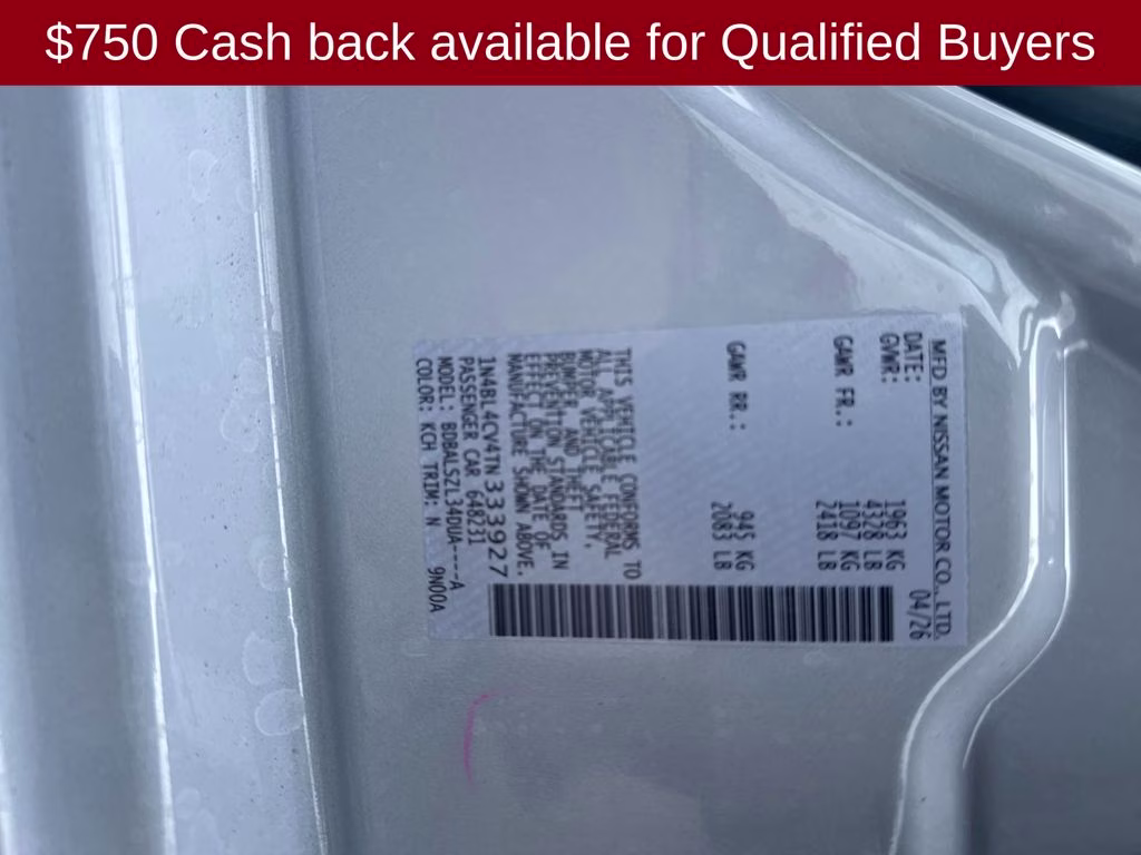 2026 Gray Sky Pearl Nissan Altima 2.5 SR FWD Sedan