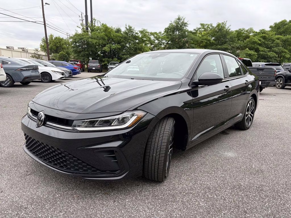 2025 Black Volkswagen Jetta 1.5T Sport FWD Sedan