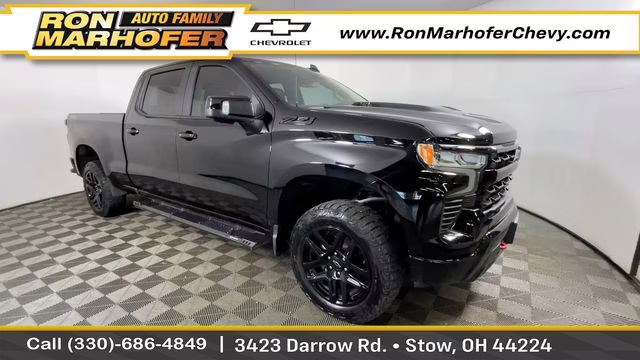 2023 Black Chevrolet Silverado 1500 LT Trail Boss 4X4 Truck