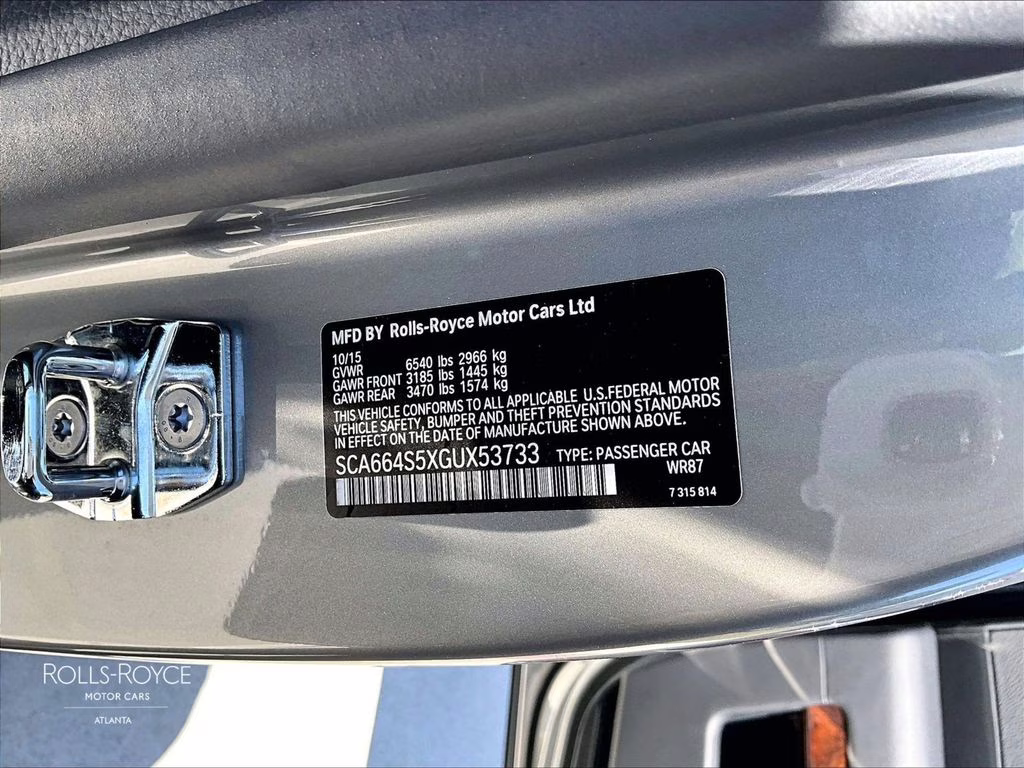 2016 Stone Grey Rolls-Royce Ghost RWD Sedan