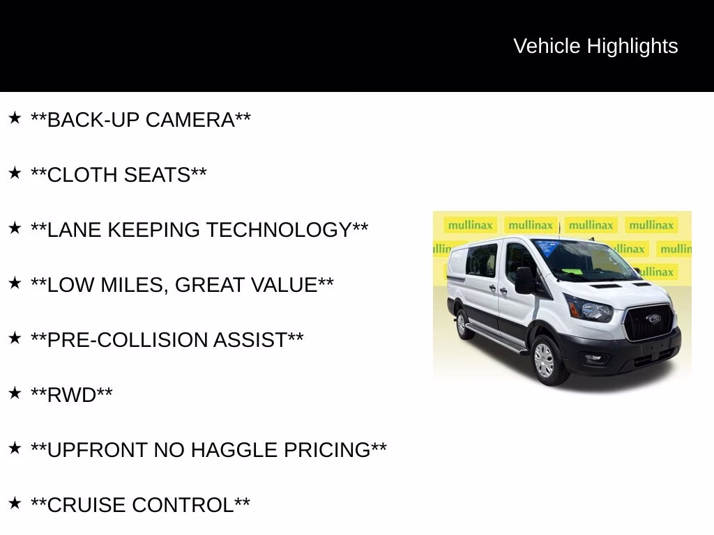 2025 Oxford White Ford Transit-250 Base RWD Van