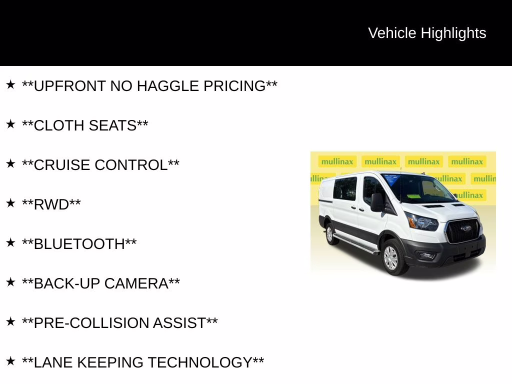 2025 Oxford White Ford Transit-250 Base RWD Van