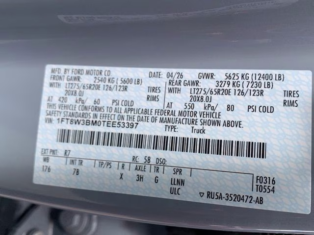 2026 Glacier Gray Metallic Tri-Coat Ford Super Duty F-350 SRW Platinum 4X4 Truck