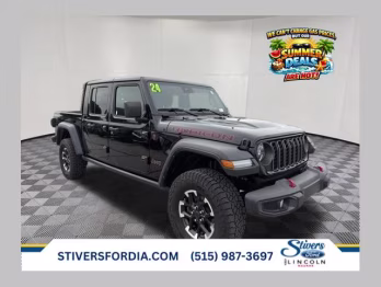 2024 Black Clearcoat Jeep Gladiator Rubicon 4X4 Truck