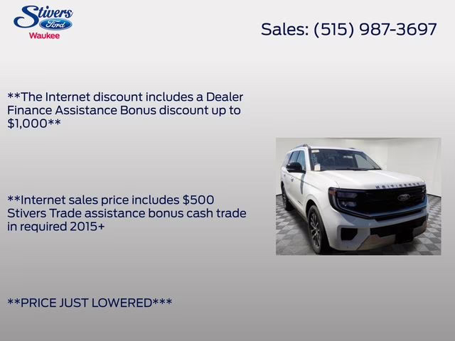 2025 Oxford White Ford Expedition Platinum 4X4 SUV