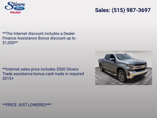 2019 Satin Steel Metallic Chevrolet Silverado 1500 LT 4X4 Truck