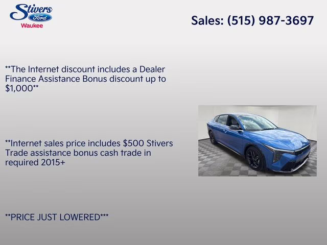 2025 Wave Blue Kia K4 GT-Line Turbo FWD Sedan