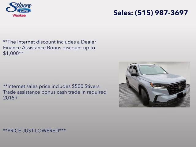 2025 Blue Honda Pilot Black Edition AWD SUV