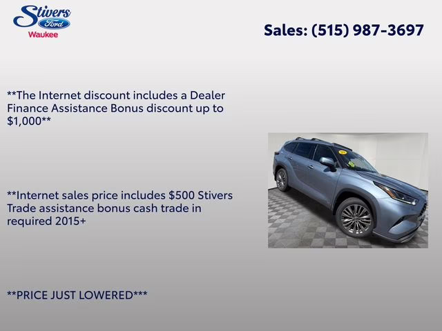 2020 Moon Dust Toyota Highlander Hybrid Platinum AWD SUV