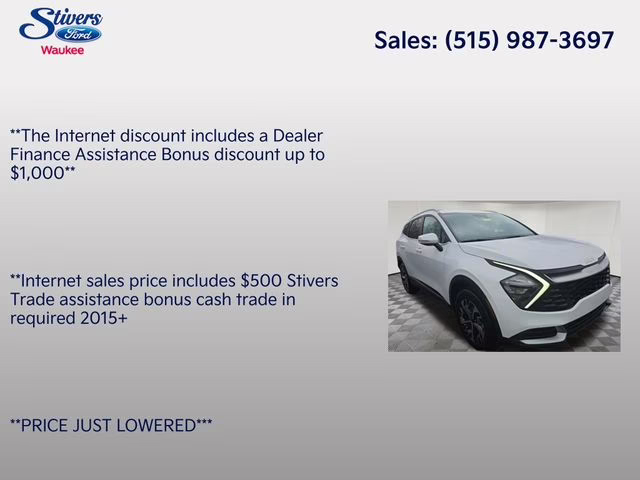 2023 Glacial White Pearl Kia Sportage EX AWD SUV