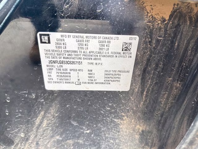 2012 Black Chevrolet Equinox LTZ AWD SUV