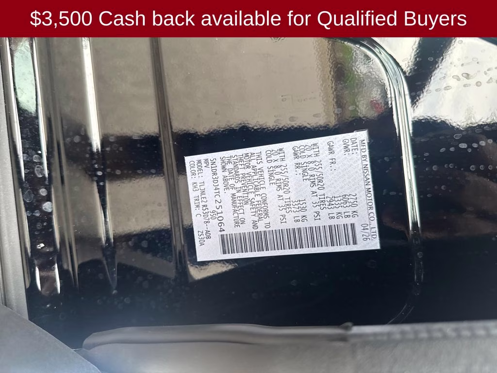 2026 Super Black Nissan Pathfinder Platinum 4X4 SUV