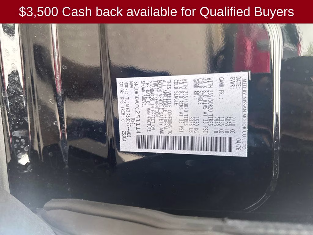 2026 Super Black Nissan Pathfinder Platinum FWD SUV