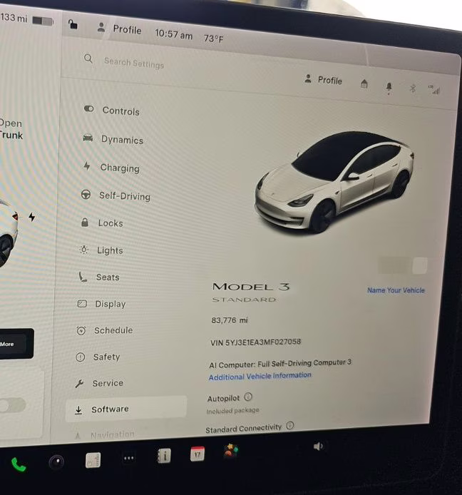 2021 White Tesla Model 3 Standard Range Plus RWD Sedan