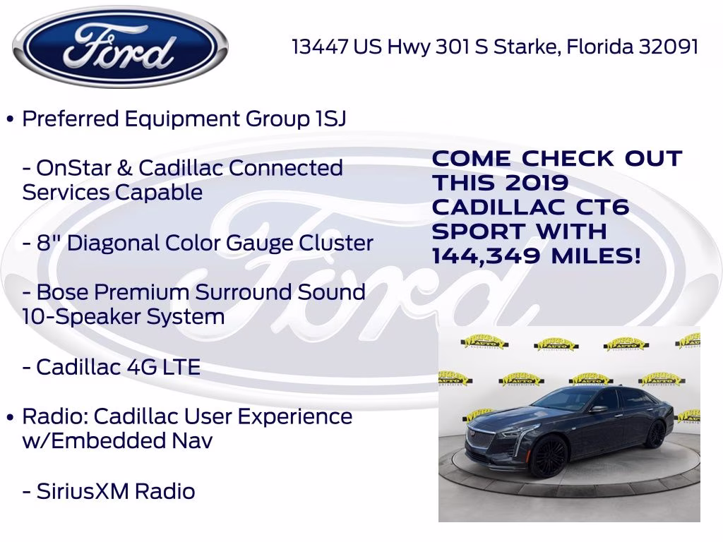 2019 Manhattan Noir Metallic Cadillac CT6 3.0L Twin Turbo Sport AWD Sedan