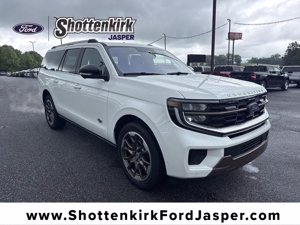 2025 Star White Metallic Tri-Coat Ford Expedition Max King Ranch 4X4 SUV