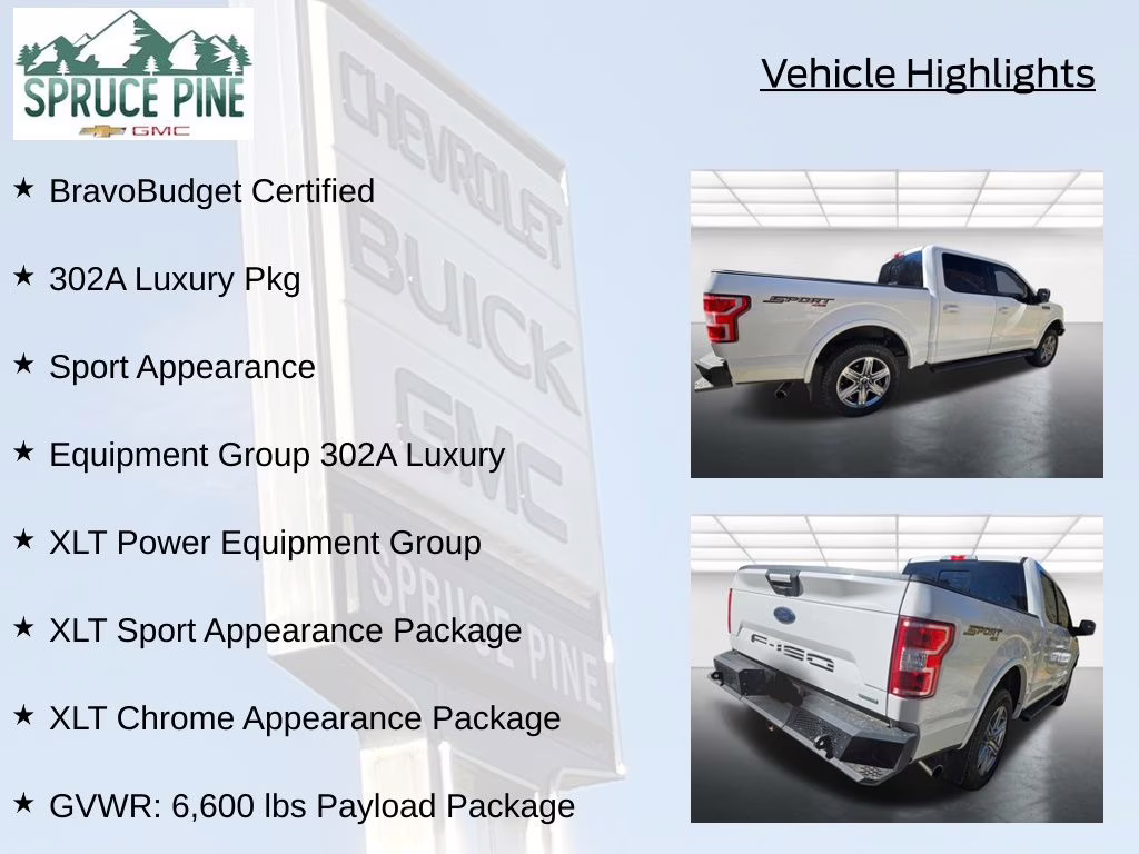 2018 Oxford White Ford F-150 XLT 4X4 Truck