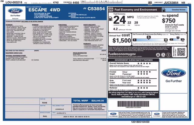 2018 Magnetic Ford Escape SE 4X4 SUV