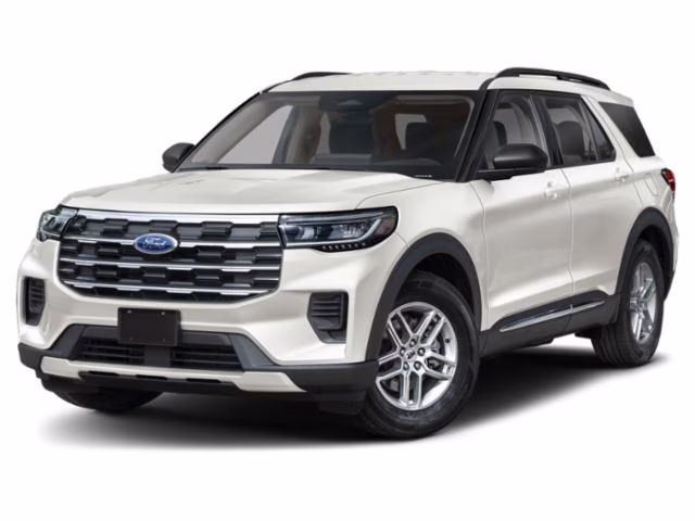 2026 Star White Metallic Tri-Coat Ford Explorer Active RWD SUV