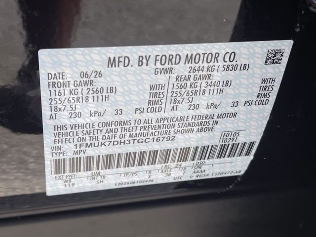 2026 Agate Black Metallic Ford Explorer Active RWD SUV
