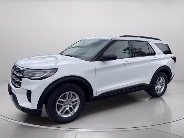 2026 Star White Metallic Tri-Coat Ford Explorer Active RWD SUV