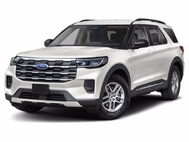 2026 Star White Metallic Tri-Coat Ford Explorer Active RWD SUV