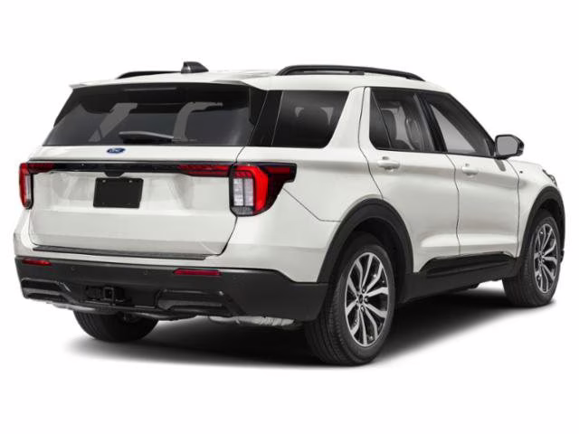 2026 Star White Metallic Tri-Coat Ford Explorer ST-Line RWD SUV