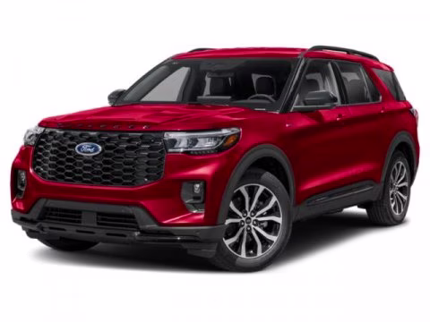 2026 Rapid Red Metallic Tinted Clearcoat Ford Explorer ST-Line RWD SUV