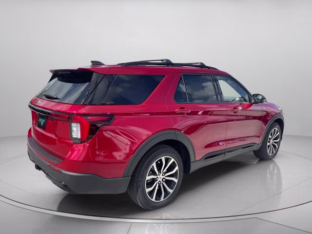 2026 Rapid Red Metallic Tinted Clearcoat Ford Explorer ST-Line RWD SUV