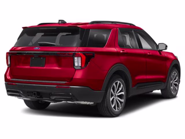 2026 Rapid Red Metallic Tinted Clearcoat Ford Explorer ST-Line RWD SUV