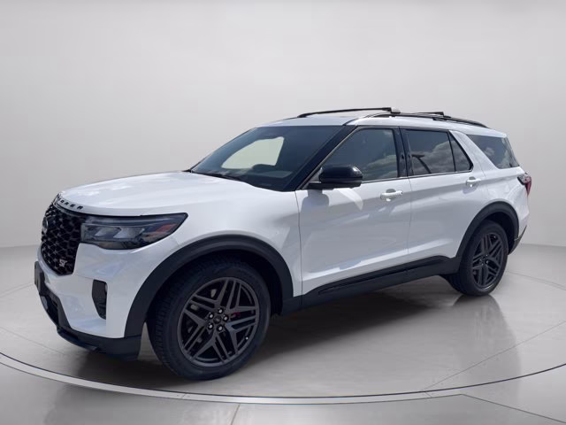2026 Star White Metallic Tri-Coat Ford Explorer ST 4X4 SUV