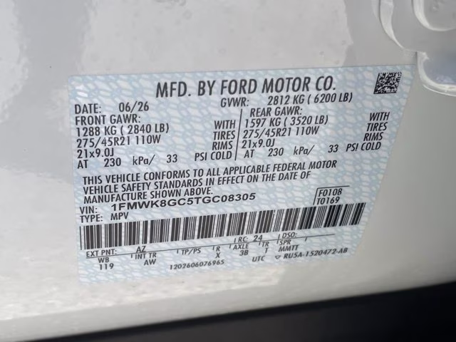 2026 Star White Metallic Tri-Coat Ford Explorer ST 4X4 SUV