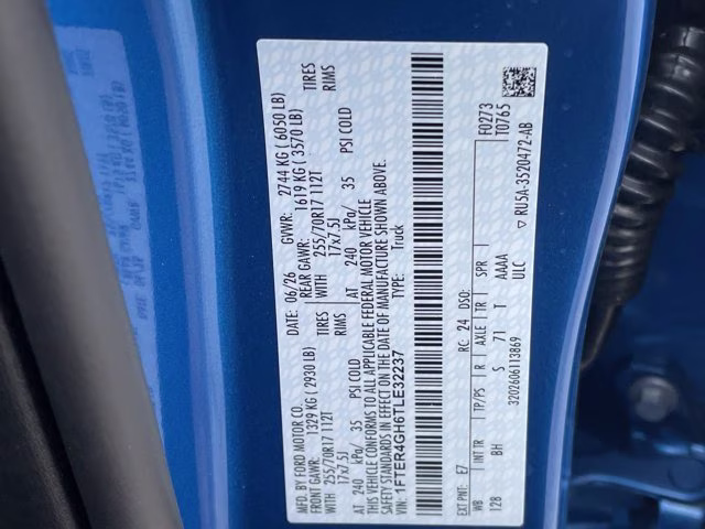 2026 Velocity Blue Metallic Ford Ranger XLT RWD Truck