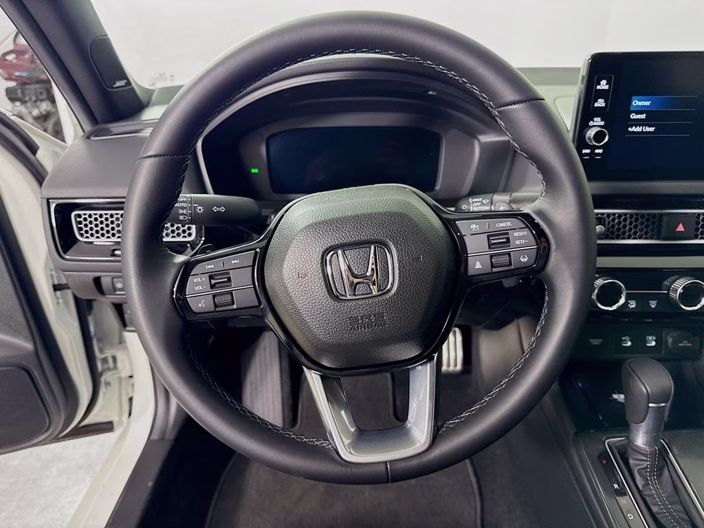 2025 Platinum White Pearl Honda Civic Hybrid Sport Touring FWD Sedan