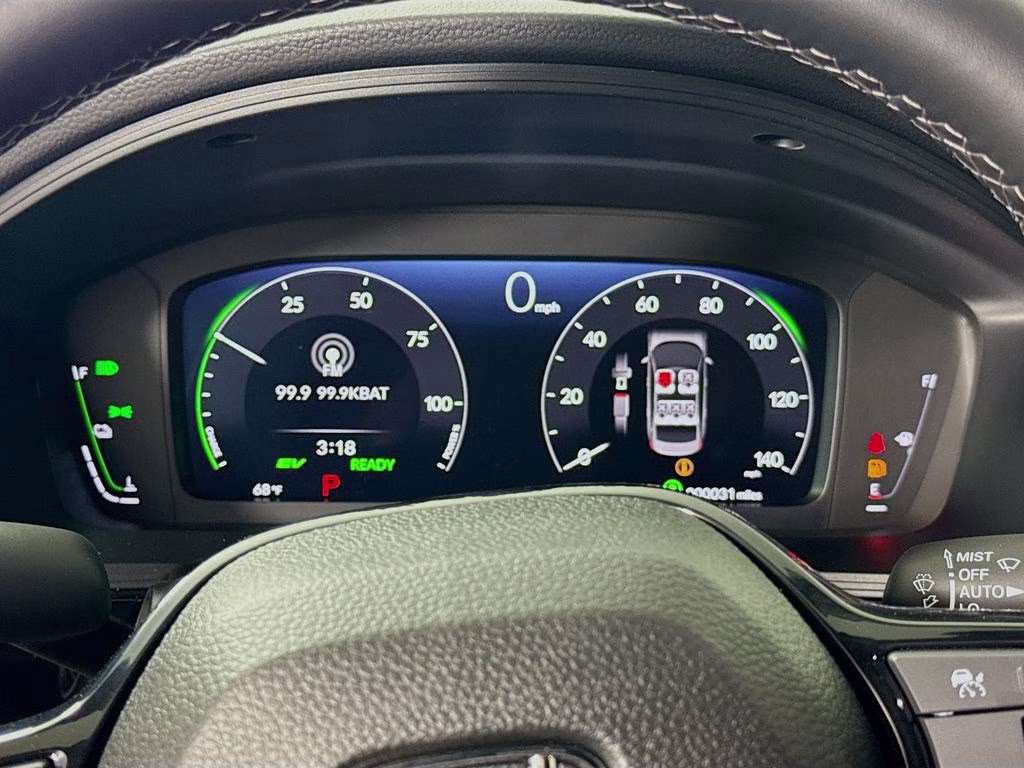 2025 Platinum White Pearl Honda Civic Hybrid Sport Touring FWD Sedan