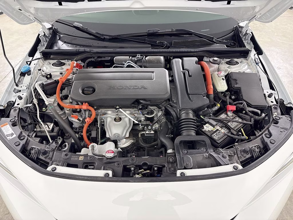 2025 Platinum White Pearl Honda Civic Hybrid Sport Touring FWD Sedan